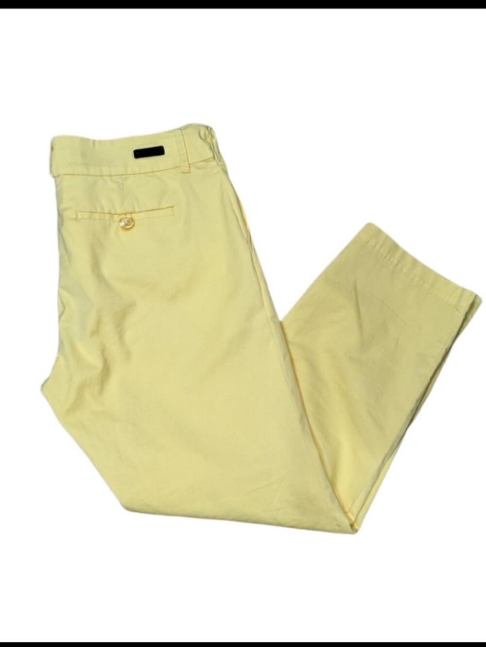Kut from the Kloth Pale Yellow Cropped Women's Pants